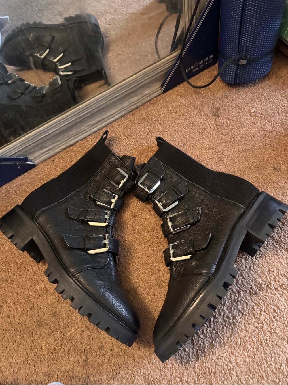 Dolce Vita black Gaven Leather Moto Boot size 10 new w/out box